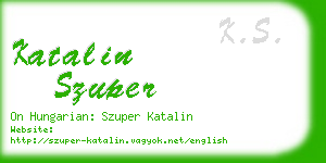 katalin szuper business card